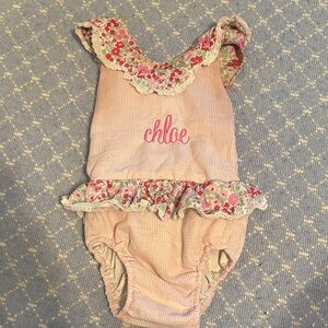 GUC Cecil and Lou “Chloe” Pink Floral Kids Swim One Piece